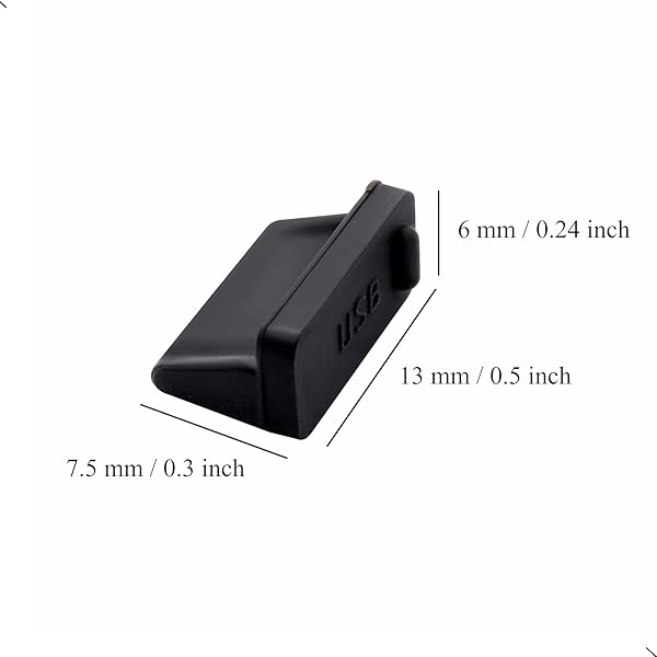 ThreeBulls ThreeBulls 30 Pcs Silicone USB Cap Port Cover Anti Dust Protector for Female End Black Durable and Reliable Protection for Your Devices - View 2 of 7