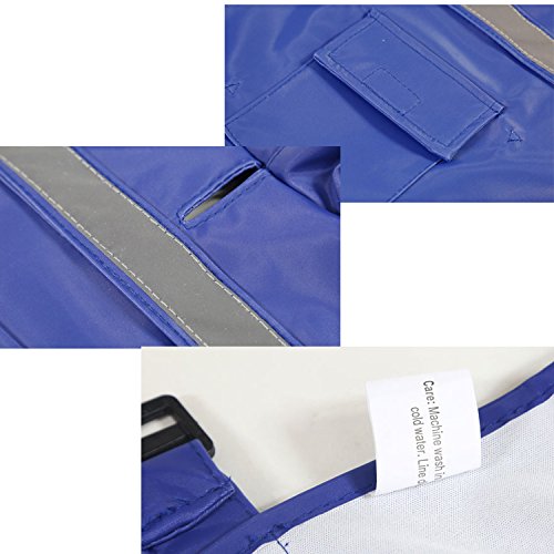 La La Pet Lightweight Breathable Adjustable Waterproof Raincoat Jacket for Dogs and Puppies with Reflective Strip in Pink Size M - View 3 of 6