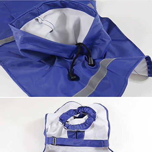 La La Pet Lightweight Breathable Adjustable Waterproof Raincoat Jacket for Dogs and Puppies with Reflective Strip in Pink Size M - View 4 of 6