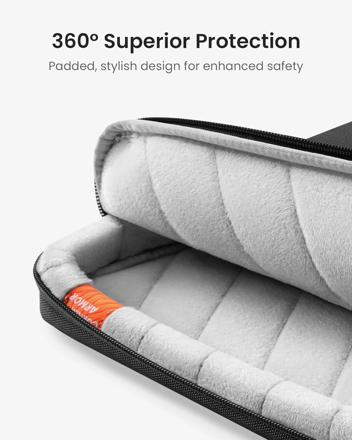 tomtoc tomtoc 360 Protective Laptop Sleeve for 15 inch MacBook Air Surface Laptop Dell XPS Water Resistant Accessory Bag Case - View 5 of 9