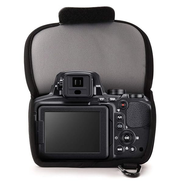 MegaGear MegaGear Nikon Coolpix P900 Neoprene Camera Case - Ultra Light & Durable with Carabiner - Gray MG1111 - View 6 of 11