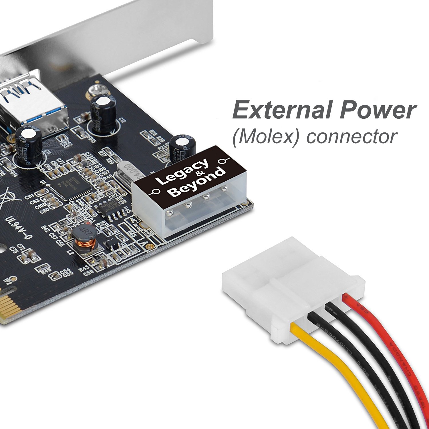 SIIG SIIG Legacy and Beyond Series PCIe to USB 3.0 2-Port Card for Fast Data Transfer and UASP Support - View 4 of 7