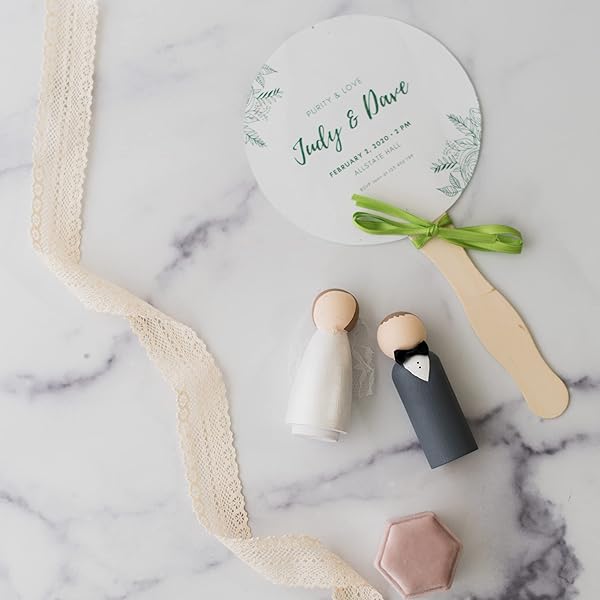 Woodpeckers Wooden Black 8 Inch Fan Handles Pack of 100 Jumbo Craft Sticks for Wedding Programs Auction Bid Paddles DIY Crafting Supplies by Woodpeckers - View 6 of 9