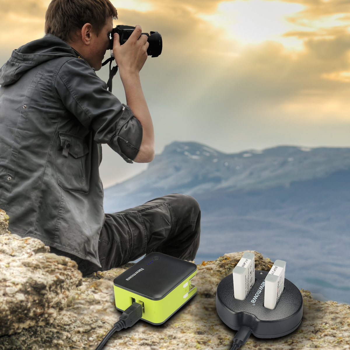 Newmowa Dual USB Charger for Canon NB-13L PowerShot G5X G7X G9X G9X Mark II Fast Charging Solution - View 6 of 6