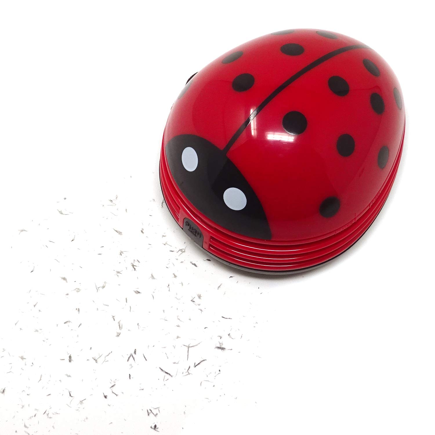 Honbay Honbay Ladybug Portable Corner Desk Vacuum Cleaner Mini Cute Dust Sweeper for Quick and Easy Cleaning