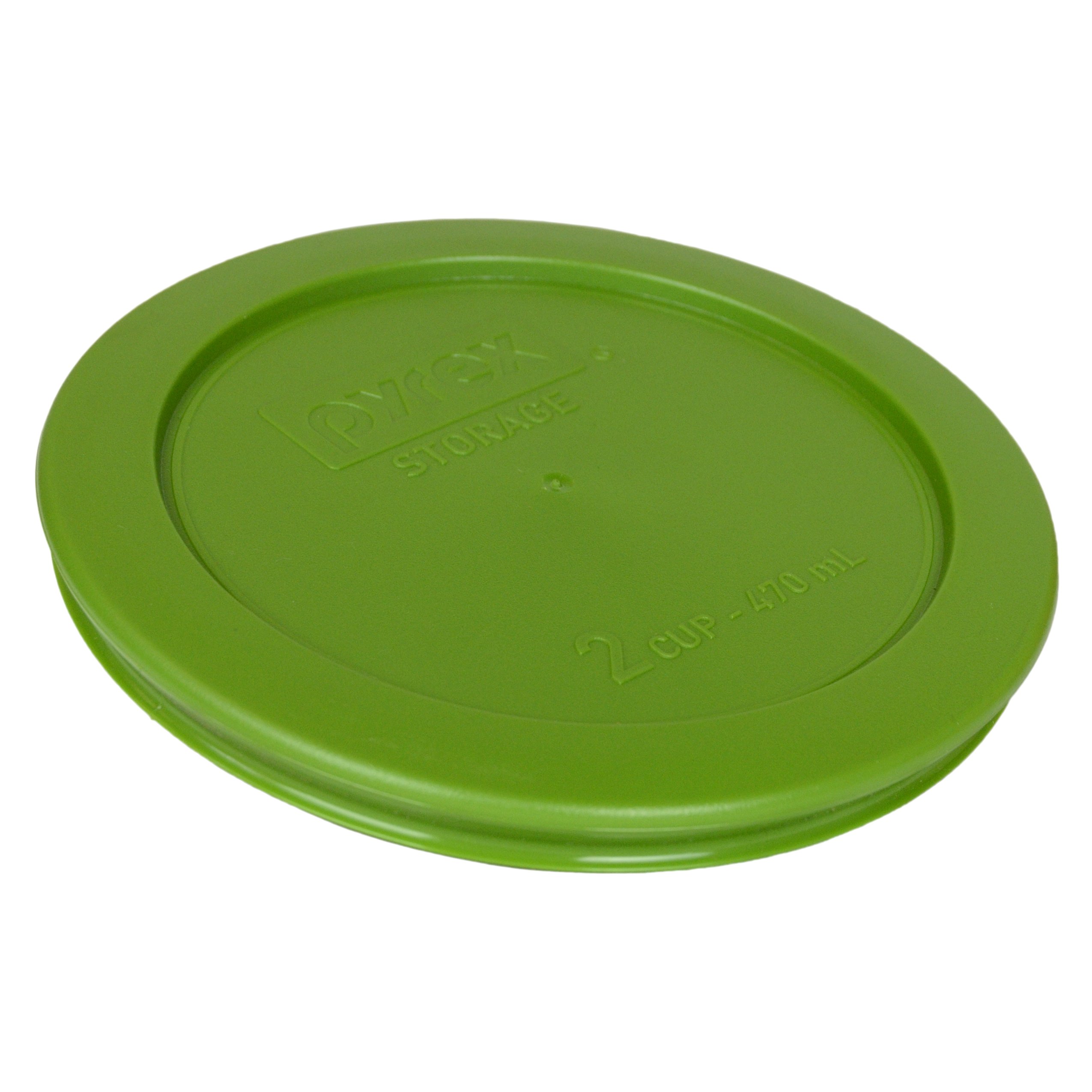 Pyrex 7200PC 2 Cup Lawn Green Round Plastic Storage Lid Made in USA for Kitchen Organization - View 2 of 2