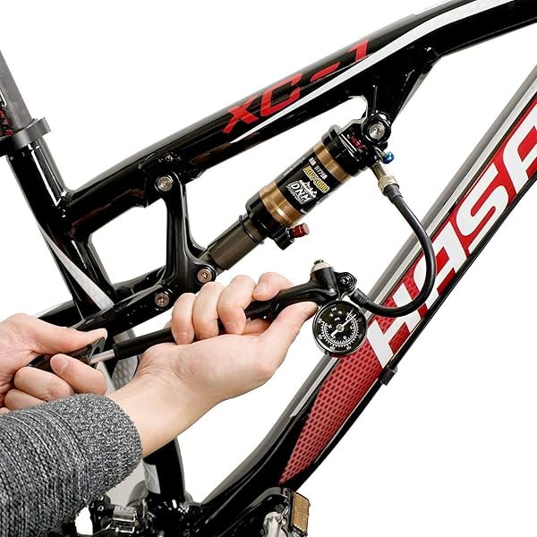 DNM DNM High Pressure 300 PSI Mini Pump for Fork & Rear Shock Suspension with Air Bleed Button - View 8 of 8