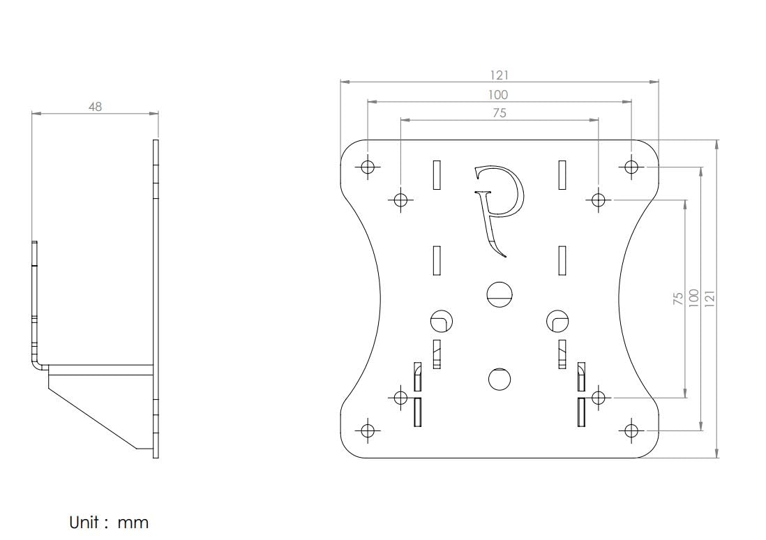 Gladiator Joe Monitor Arm Mount VESA Bracket Adapter for Samsung S24B240BL S24B240KL S27B240B S27B240K S24C230BL and More Made in North America - View 5 of 7