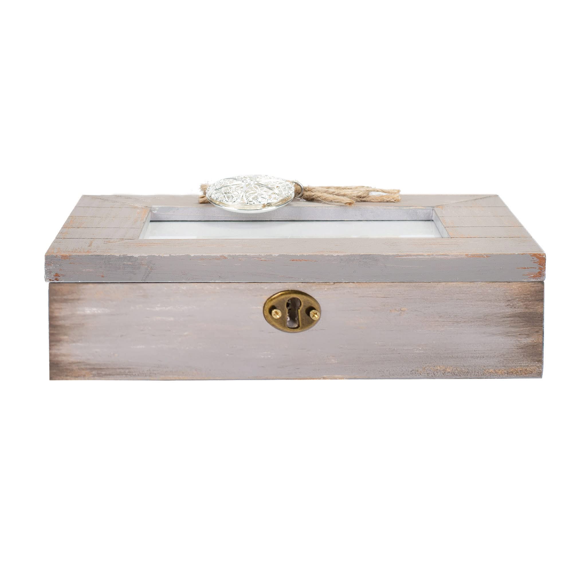 Daughter Live Life Imagined Distressed Wood Locket Jewelry Music Box You Light Up My Life by Cottage Garden - View 5 of 6