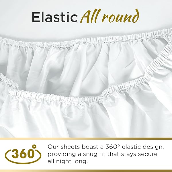 DESTINY CRESCENT BEDDING Twin XL Microfiber White 3 Piece Sheet Set Soft Comfy 15 Inch Deep Pocket Ideal for Dorm Room Hospital and Split King Beds - View 3 of 8