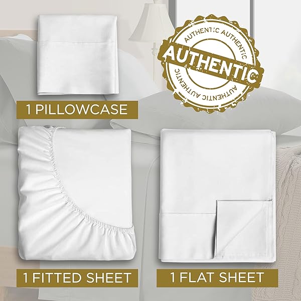 DESTINY CRESCENT BEDDING Twin XL Microfiber White 3 Piece Sheet Set Soft Comfy 15 Inch Deep Pocket Ideal for Dorm Room Hospital and Split King Beds - View 4 of 8