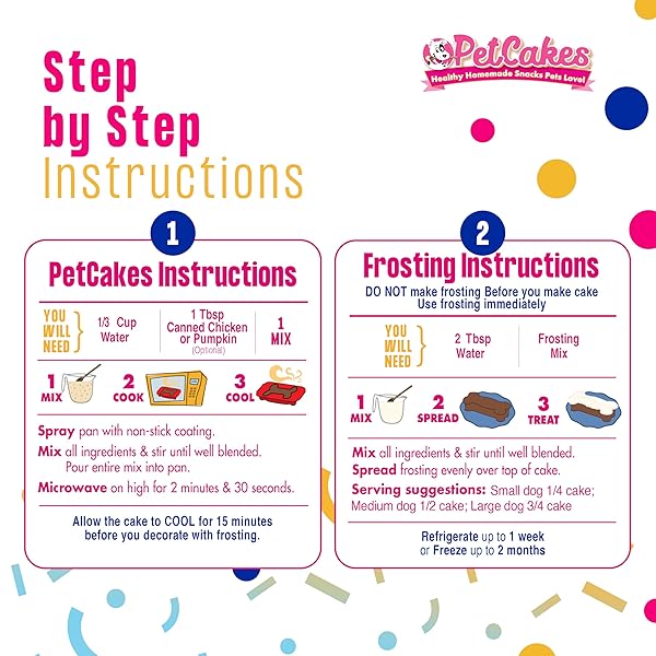 PetCakes PetCakes Dog Birthday Cake Kit All Natural Treats for Puppies to Large Dogs Carob Flavor 5.5 Oz - View 6 of 7