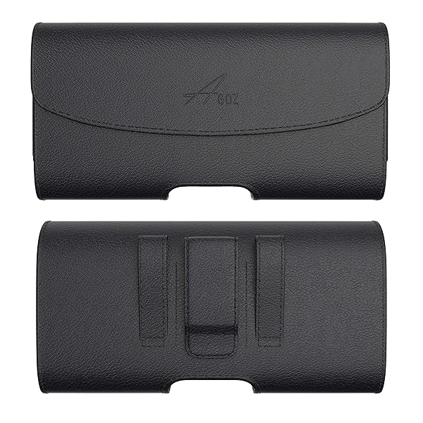 AGOZ Leather Holster Pouch Case for Samsung Galaxy J3 Models with Belt Clip Durable Protection and Easy Access