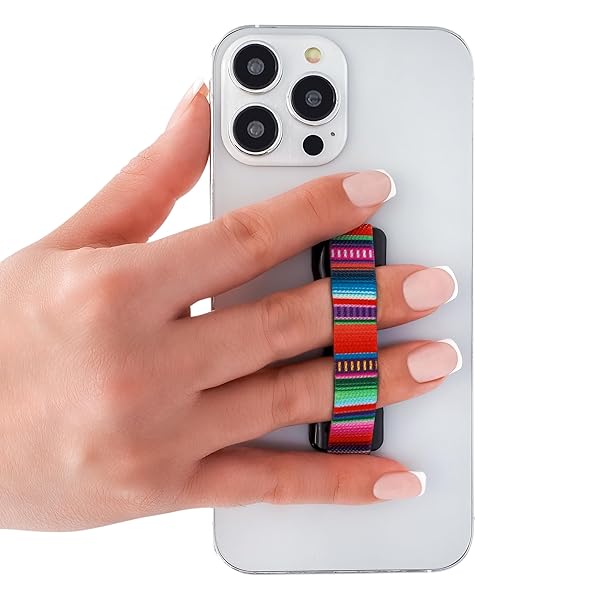 LOVEHANDLE LOVEHANDLE Universal Phone Grip for Smartphones and Mini Tablets Wireless Charging Compatible Made in The USA Serape Design - View 4 of 11