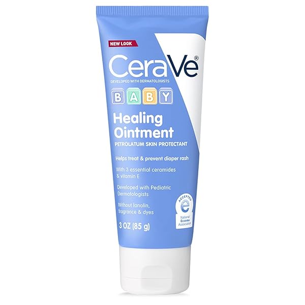 CeraVe CeraVe Diaper Rash Cream: Healing Ointment for Dry Skin, Ceramides & Vitamin E, Paraben-Free, 3 oz