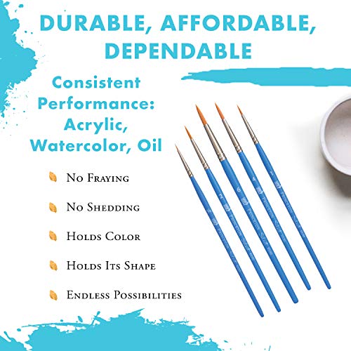 Princeton Princeton Select Artiste 10-5 Brush Set - Premium Blue Paintbrushes for Artists - View 7 of 8