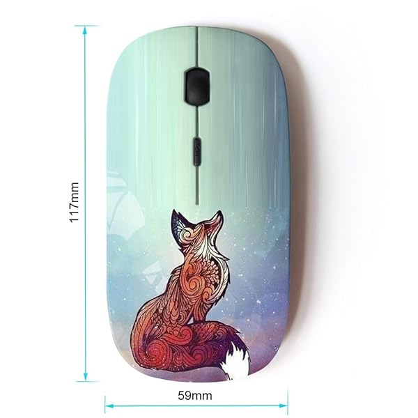 KOOLmouse KOOLmouse Optical 2.4G Wireless Mouse Fox Red Cute Animal Bright Art Beautiful Design - View 3 of 5