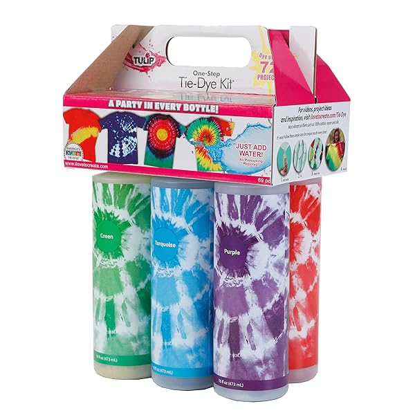 TULIP Ultimate Tulip One-Step Tie-Dye Kit: Extra Large 16 oz Bottles for Vibrant Group Fun!