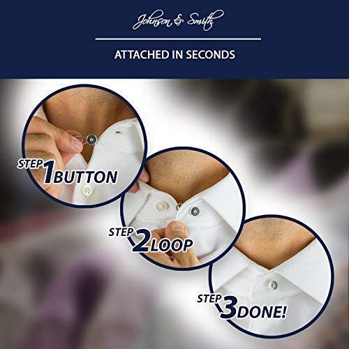 Johnson & Smith Johnson & Smith Collar Extenders: 5+1 Pack for Easy Neck Size Expansion of Men's Dress Shirts - View 4 of 9
