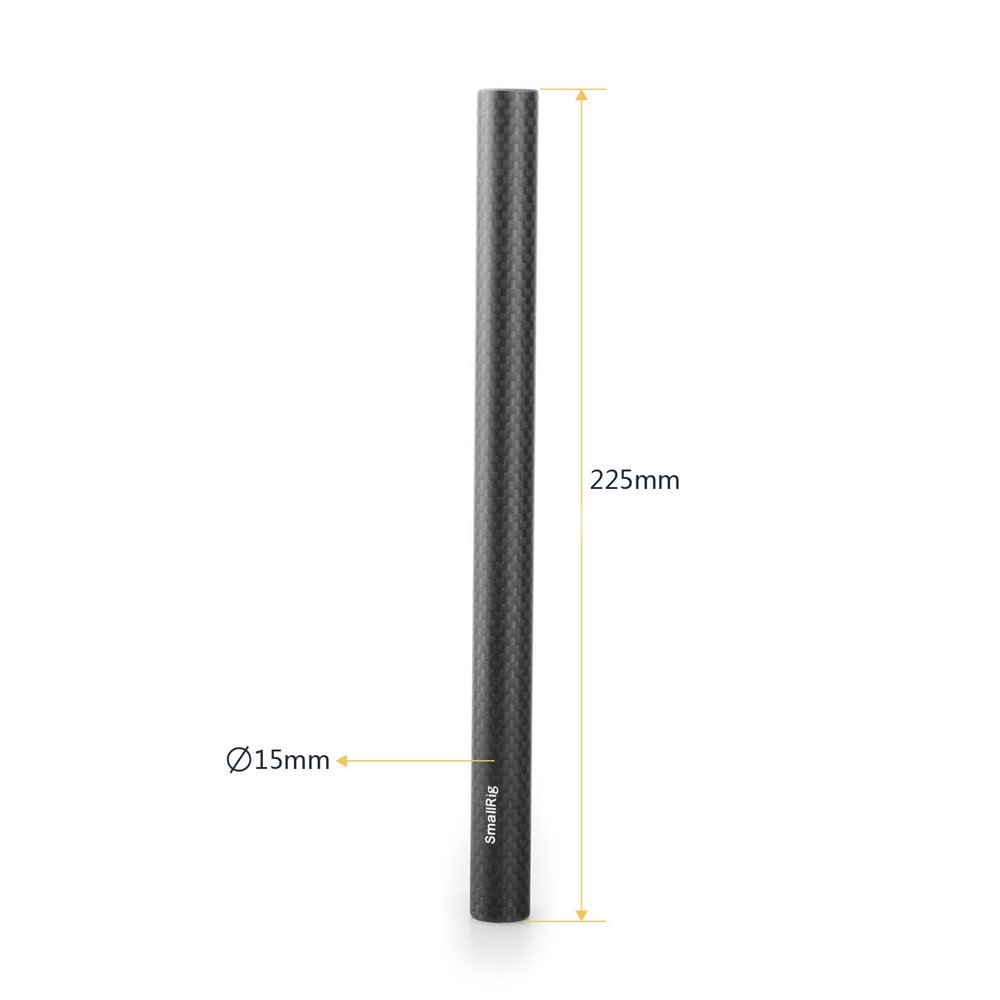 SMALLRIG SmallRig 15mm Carbon Fiber Rods 9 Inch for Rod Rail Support System LCD Mount Shoulder Pad Lens Support Follow Focus 1690 - View 2 of 4