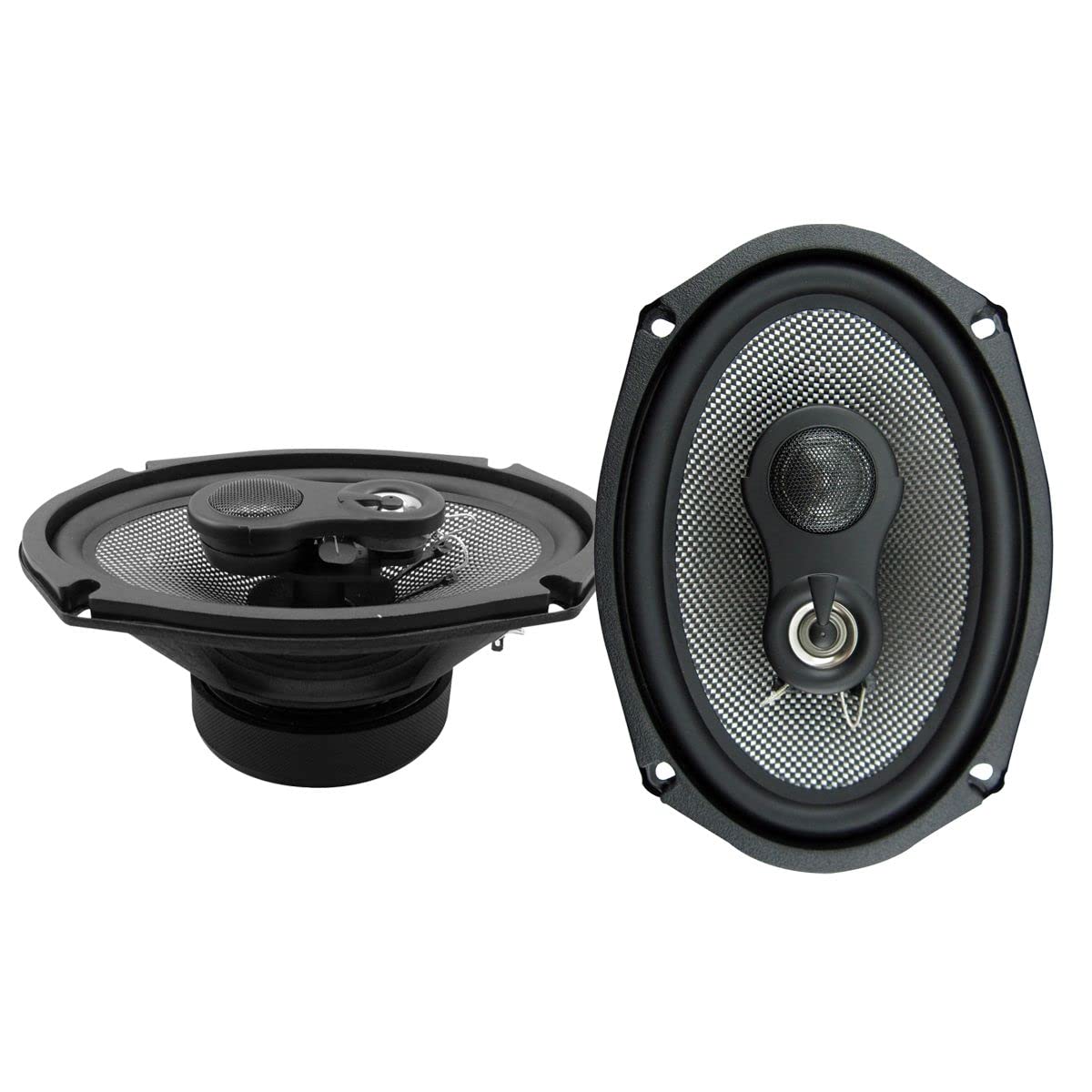 American Bass American Bass SQ 6.9 Coaxial Speakers 3 Way 200 Watt Max Power 4 Ohm 92 dB Efficiency with Neodymium Tweeter and Glass Fiber Cone - View 2 of 3