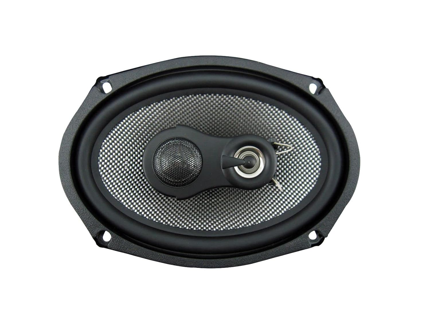 American Bass American Bass SQ 6.9 Coaxial Speakers 3 Way 200 Watt Max Power 4 Ohm 92 dB Efficiency with Neodymium Tweeter and Glass Fiber Cone