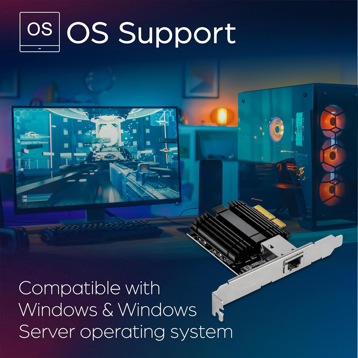 TRENDnet TRENDnet 10G PCIe Network Adapter TEG-10GECTX 10 Gigabit Ethernet Port with VLAN Tagging for Windows and Windows Server Support - View 5 of 9