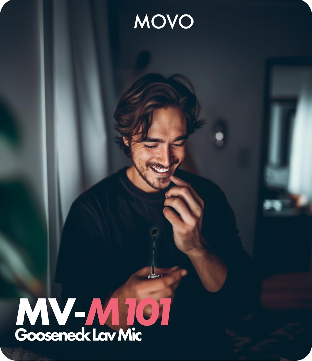 Movo Movo MV-M101 Gooseneck Omnidirectional Lavalier Microphone for DJI Mic and Rode Wireless Go Series Ideal for Interviews and Content Creation - View 2 of 6