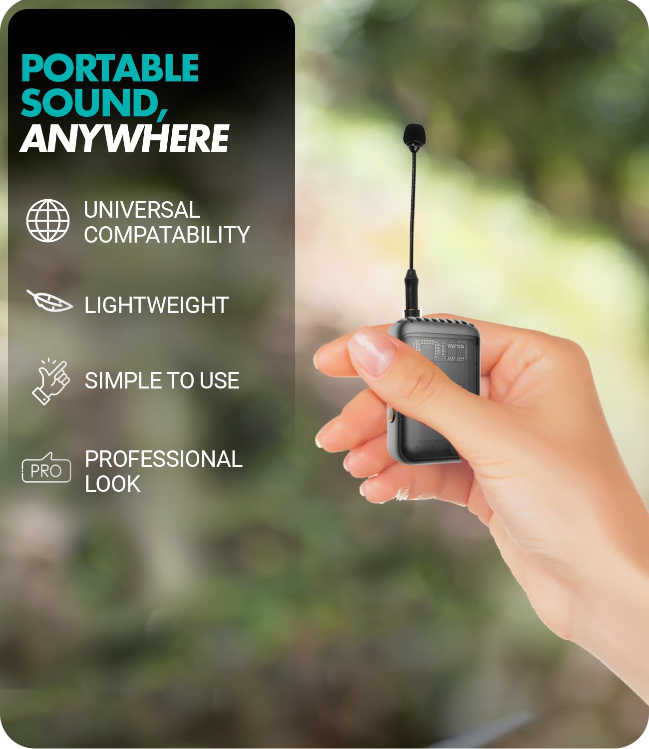 Movo Movo MV-M101 Gooseneck Omnidirectional Lavalier Microphone for DJI Mic and Rode Wireless Go Series Ideal for Interviews and Content Creation - View 3 of 6