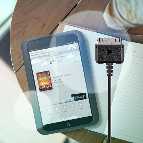 ANTOBLE Antoble 6.5ft USB Data Sync Charging Cable for Barnes and Noble Nook BNTV400 BNTV600 Nook HD 7 inch HD Plus 9 inch Tablet 8GB 16GB 32GB - View 8 of 8