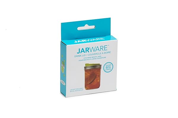 Jarware Jarware Green Drink Lid for Wide Mouth Mason Jars - Perfect for Smoothies & Beverages - View 5 of 8