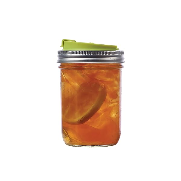 Jarware Jarware Green Drink Lid for Wide Mouth Mason Jars - Perfect for Smoothies & Beverages