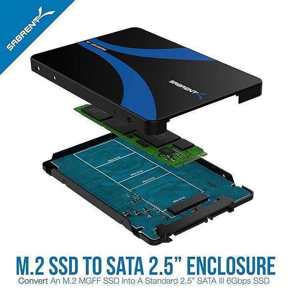 SABRENT "Upgrade Your Storage: SABRENT M.2 SATA SSD to 2.5" SATA III Aluminum Enclosure Adapter (EC-M2SA) Review & Benefits" - View 3 of 9
