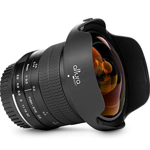 Altura Photo Altura Photo 8mm f/3.0 Fisheye Lens for Canon EOS 90D, 80D, Rebel T8i & More - Professional Wide Angle Photography