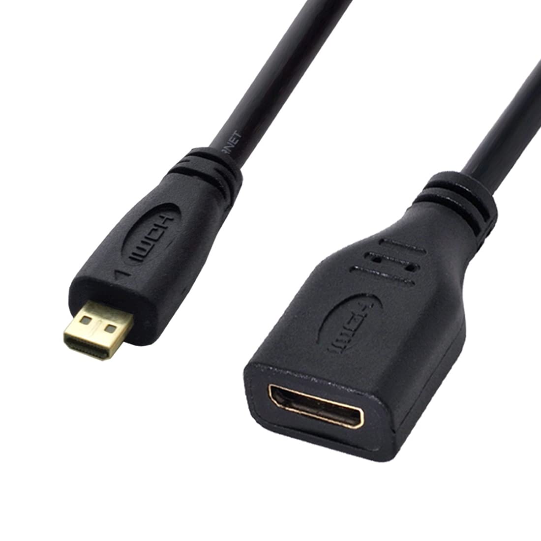 Chenyang Micro HDMI 14 Male to Mini HDMI 14 Female Extension Cable 10cm for Laptop PC HDTV