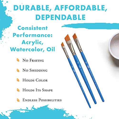 Princeton Princeton Select Artiste 12-3 Brush Set - Premium Blue Paintbrushes for Artists - View 7 of 8