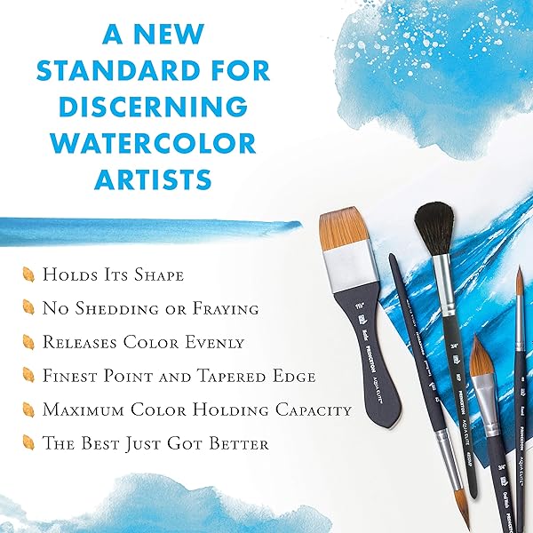 Princeton Princeton Aqua Elite Series 4850: Premium 4-Piece Synthetic Kolinsky Watercolor Brush Set - View 7 of 8