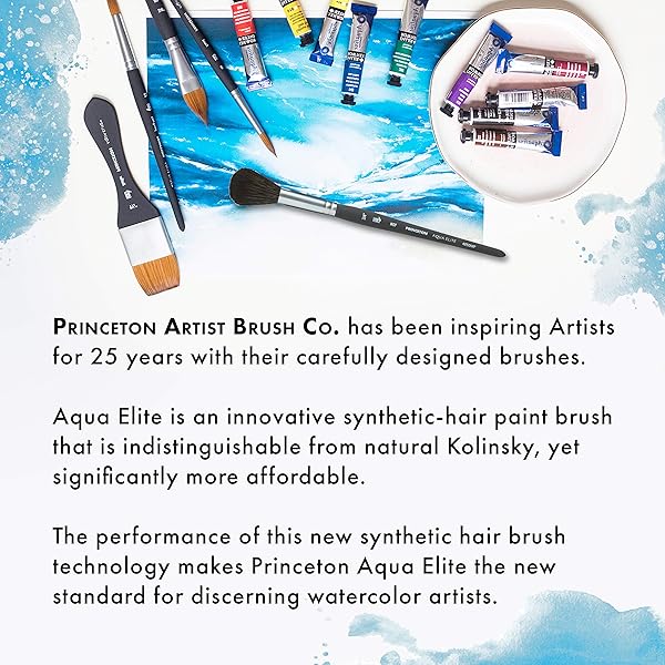 Princeton Princeton Aqua Elite Series 4850: Premium 4-Piece Synthetic Kolinsky Watercolor Brush Set - View 8 of 8