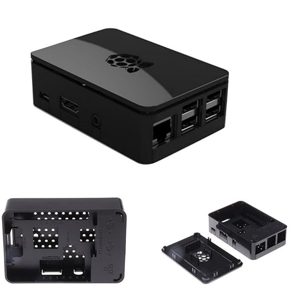 Ardess Black Protective Case for Raspberry Pi Model B 2 3 with Aluminum Heatsink Cooler Access to All Ports - View 7 of 10