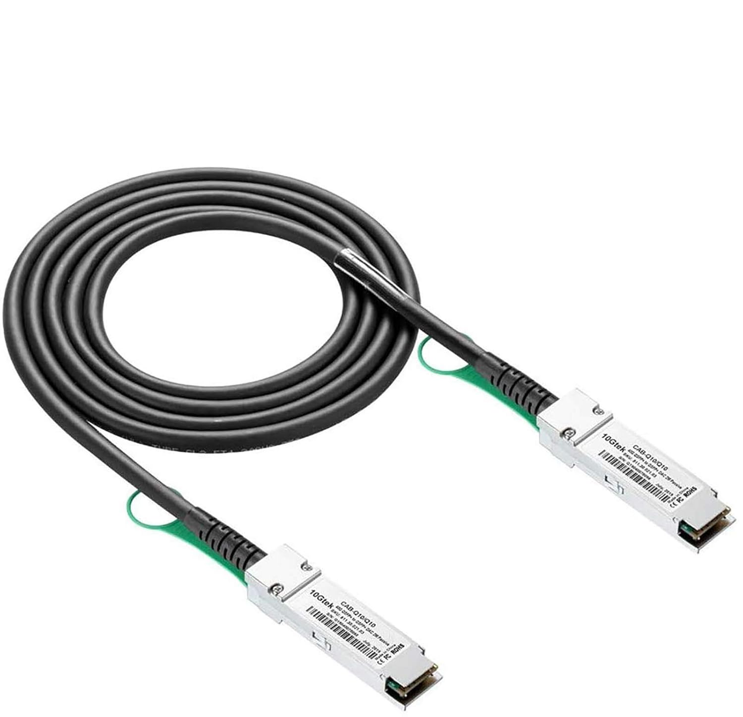 40G QSFP+ DAC Cable 40GBASE-CR4 Passive Direct Attach Copper Twinax 2 Meter for Dell Force10 CBL-QSFP-40GE-PASS-2M Mikrotik