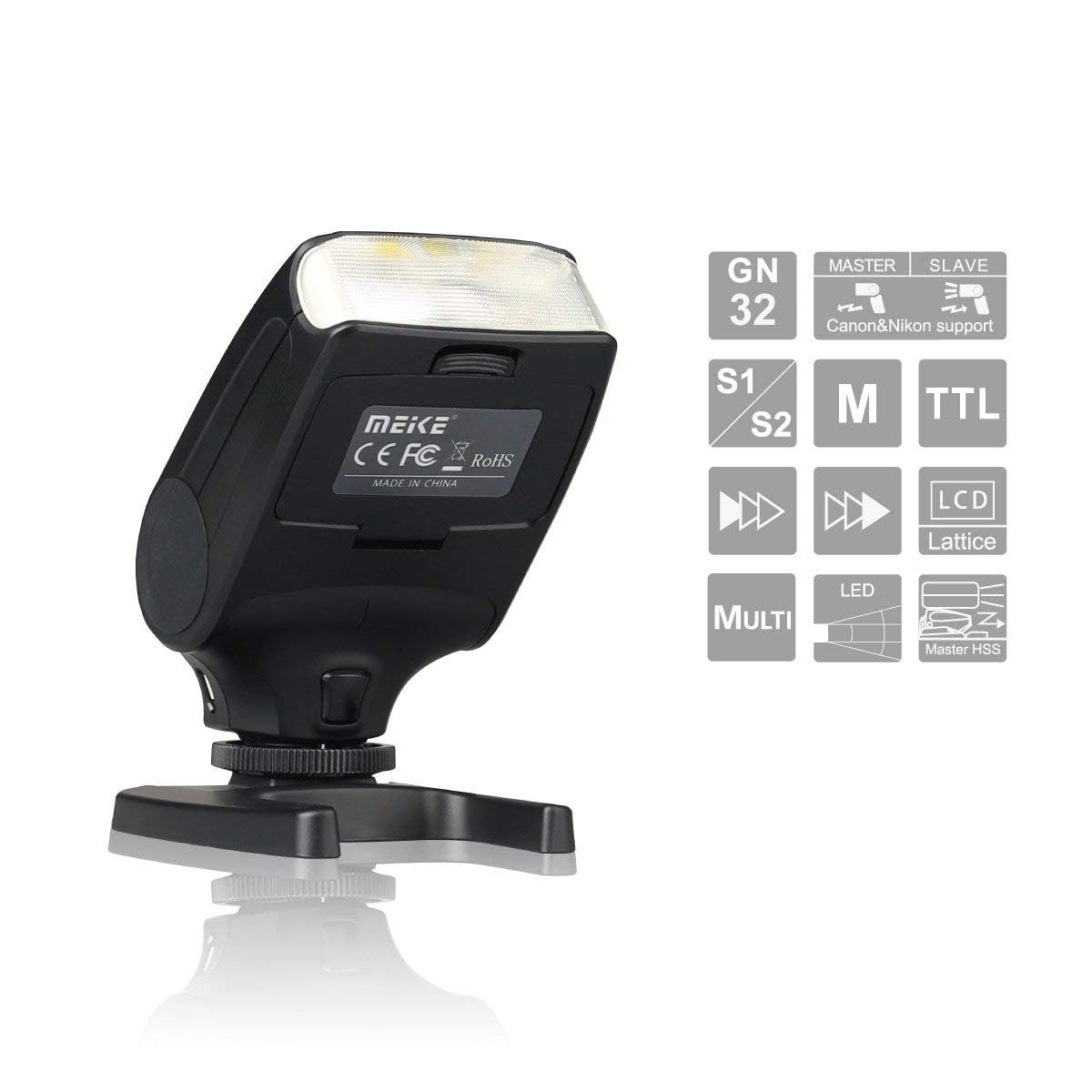 MeiKe MK-320 TTL Mini Hot Shoe Flash Speedlight for Sony A7II A58 A7RII A7S NEX-6 A6000 DSLR Cameras - View 3 of 7