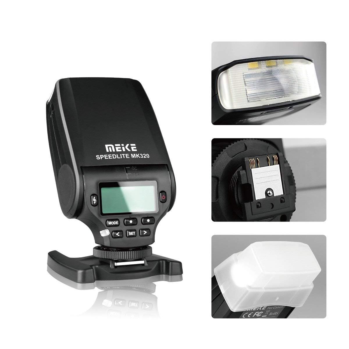 MeiKe MK-320 TTL Mini Hot Shoe Flash Speedlight for Sony A7II A58 A7RII A7S NEX-6 A6000 DSLR Cameras - View 5 of 7