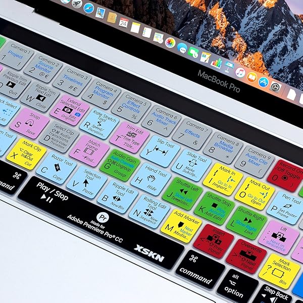 XSKN XSKN 2016 Shortcut Design Keyboard Skin for MacBook Pro 13 and 15 Touch Bar Models US EU Universal Version - View 7 of 10