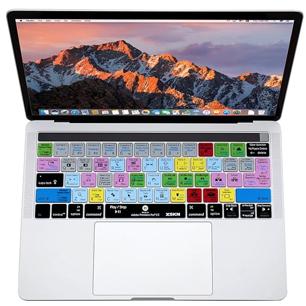 XSKN XSKN 2016 Shortcut Design Keyboard Skin for MacBook Pro 13 and 15 Touch Bar Models US EU Universal Version - View 10 of 10