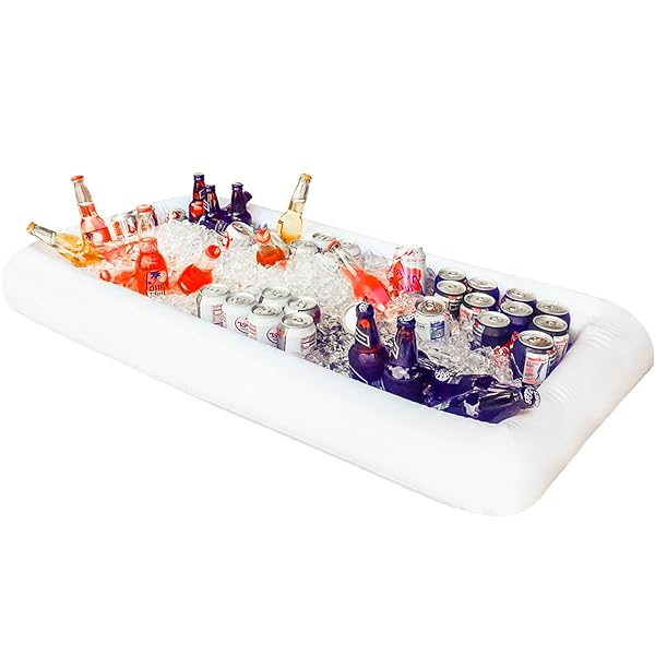 Novelty Place Inflatable Ice Serving Tray Buffet Bar - Perfect Cooler for Parties, Picnics & Camping | Novelty Place