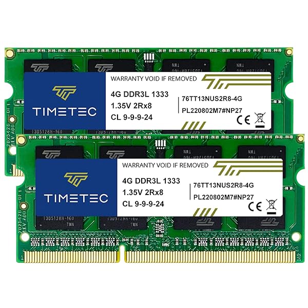 Timetec Timetec Hynix IC 4GB DDR3 1333MHz PC3-10600 Non ECC Laptop Memory Upgrade 204 Pin SODIMM RAM Module for Notebooks - View 2 of 4