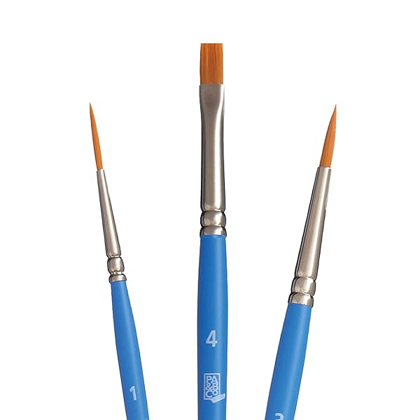 Princeton Princeton Select Artiste Paintbrush 3-3 Brush Set Blue for Professional Artists and Hobbyists