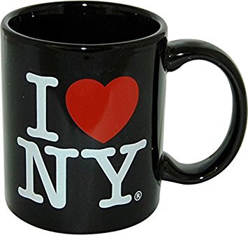 I Love NY I Love New York Colorful Mugs 11 oz Double Sided Souvenirs in Yellow Pink Orange Blue Purple Black White