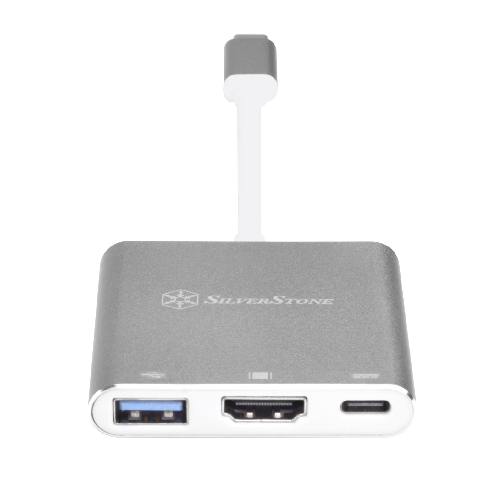 SilverStone Technology USB Type-C Multi-Purpose Hub Charcoal Gray EP08C for Fast Data Transfer and Connectivity - View 2 of 7