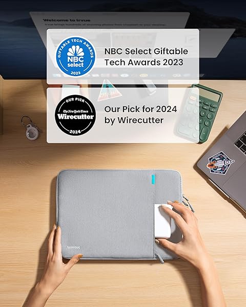 tomtoc Tomtoc 360 Protective Sleeve for 15 Inch MacBook Pro Retina 2016 2017 Shockproof Spill Resistant Laptop Case Tablet Bag Gray - View 3 of 10